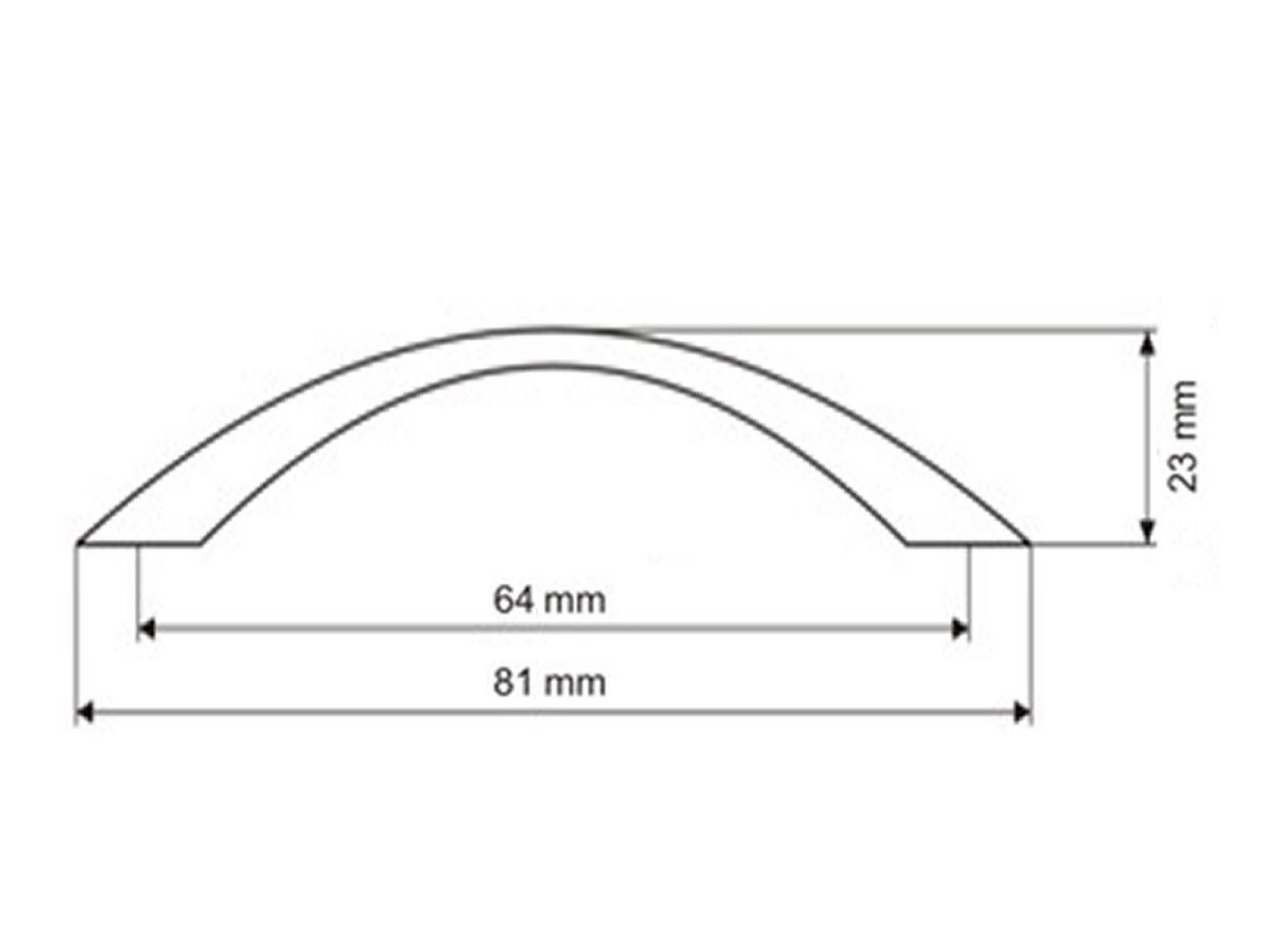 SO-TECH® Möbelgriff Bügelgriff HE06, Lochabstand 64 mm, Messingoptik - inkl. Schrauben – Bild 5 von 5