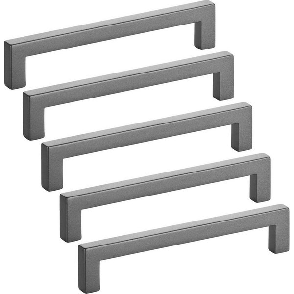 SO-TECH® Möbelgriff Bügelgriff SquareLine, Titanoptik, Lochabstand 128 mm (5-St), 5 Stück inkl. Schrauben
