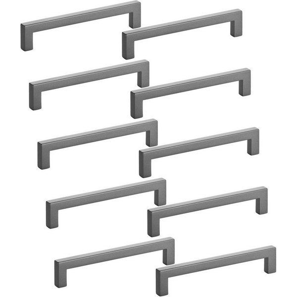 SO-TECH® Möbelgriff Bügelgriff SquareLine, Titanoptik, Lochabstand 128 mm (10-St), 10 Stück inkl. Schrauben