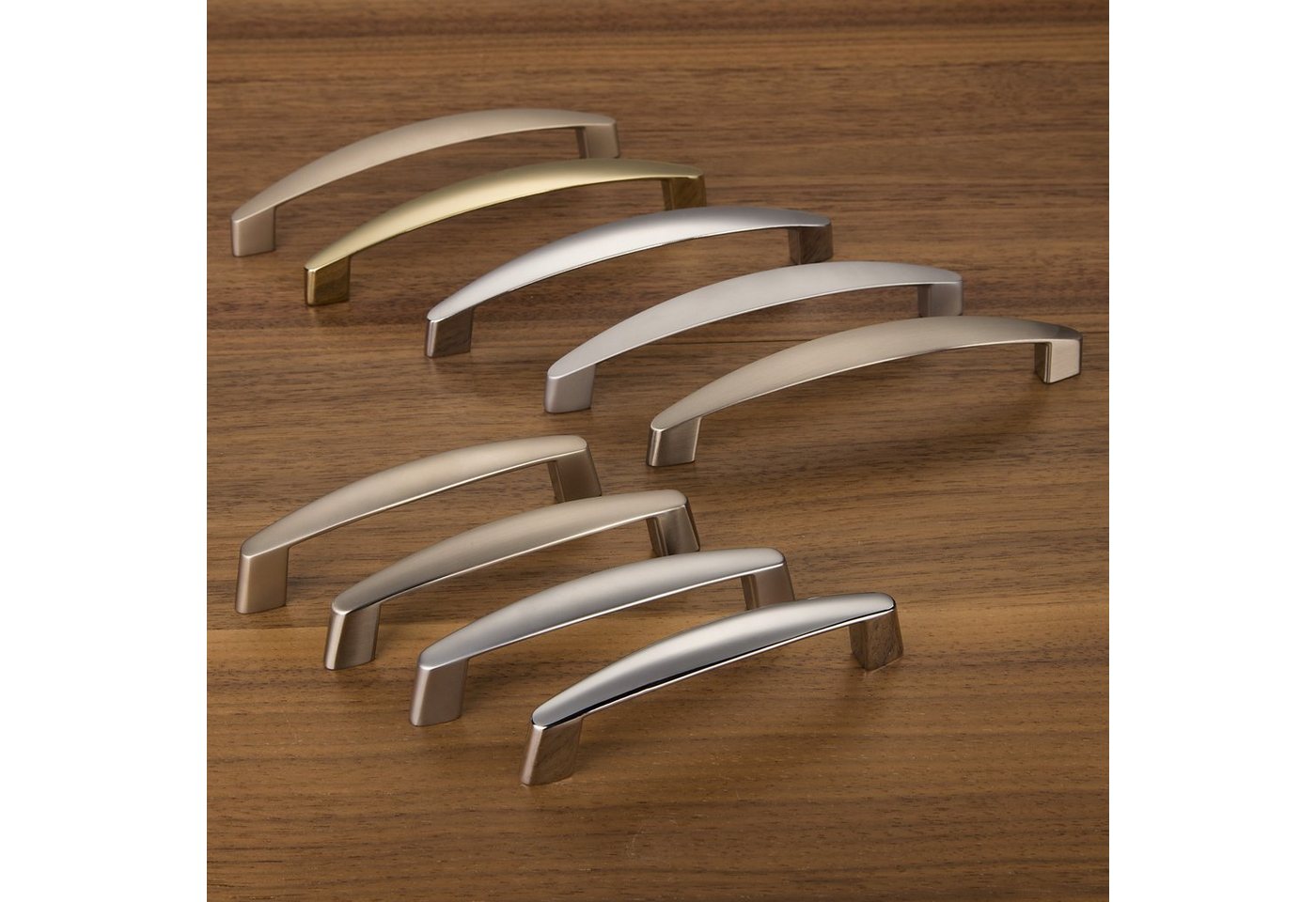 SO-TECH® Möbelgriff Bügelgriff UN17 BA 96 mm oder 128 mm, Lochabstand 96 mm Edelstahloptik - inkl. Schrauben – Bild 5 von 5