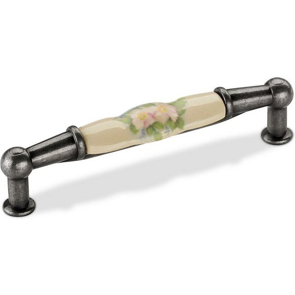 SO-TECH® Möbelgriff Porzellangriff ETTA, Lochabstand 96 mm, Blumendekor, Antik Landhaus Vintage - inkl. Schrauben