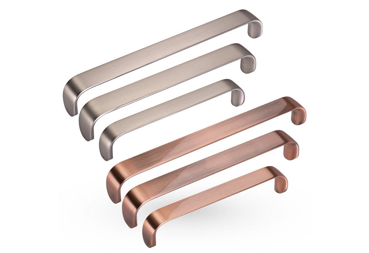 SO-TECH® Möbelgriff Schrankgriff DALE BA 128 - 192 mm, Lochabstand 128 mm Edelstahloptik matt inkl. Schrauben – Bild 5 von 5