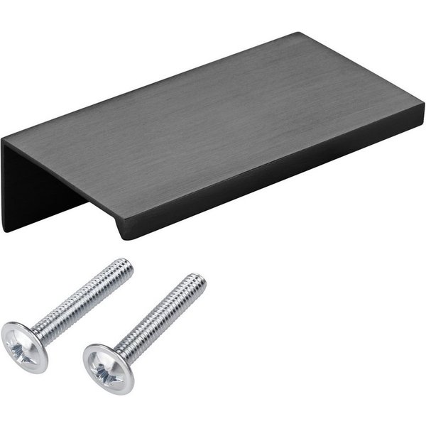 SO-TECH® Möbelgriff SEARL, Aluminium, schwarz oder Edelstahloptik (1-St), 70 mm, schwarz eloxiert gebürstet