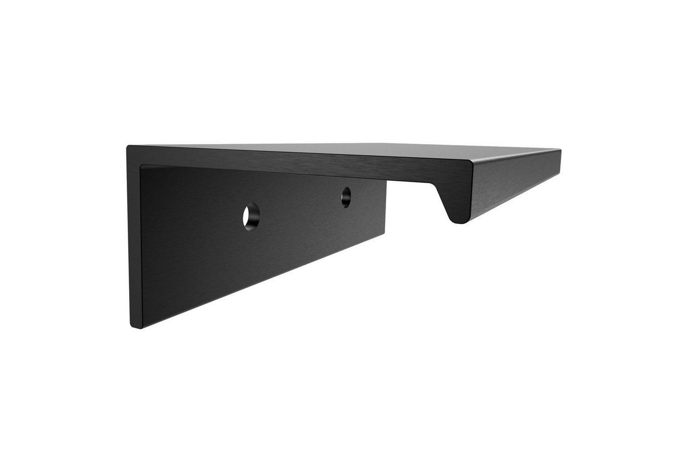 SO-TECH® Möbelgriff SEARL, Aluminium, schwarz oder Edelstahloptik (1-St), 70 mm, schwarz eloxiert gebürstet – Bild 2 von 5