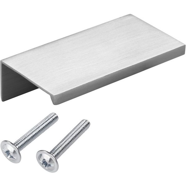 SO-TECH® Möbelgriff SEARL, Aluminium, schwarz oder Edelstahloptik, 70 mm, Edelstahloptik gebürstet
