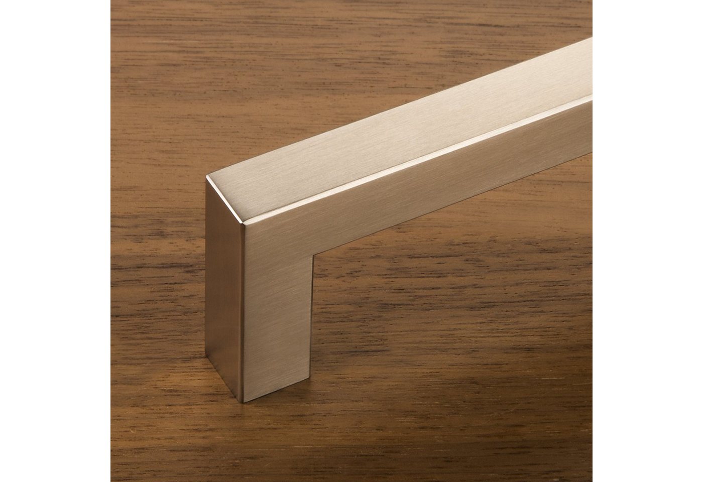 SO-TECH® Möbelgriff Stangengriff E3 echt Edelstahl 15 x 15 mm BA 128 - 800 mm, Lochabstand 96 mm - inkl. Schrauben – Bild 3 von 5