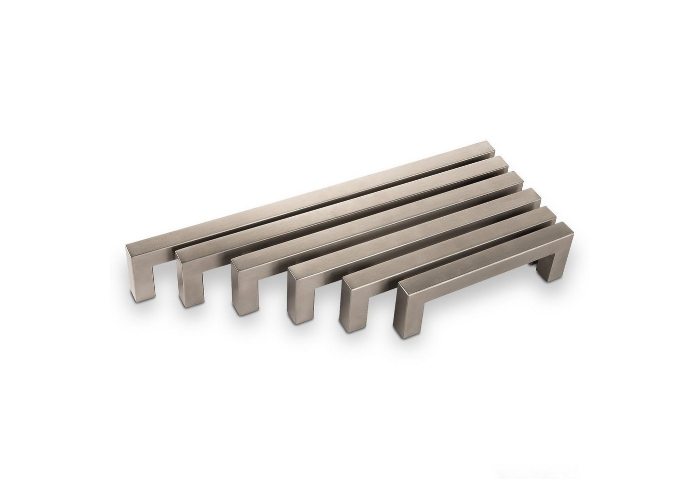 SO-TECH® Möbelgriff Stangengriff E3 echt Edelstahl 15 x 15 mm BA 128 - 800 mm, Lochabstand 96 mm - inkl. Schrauben – Bild 4 von 5