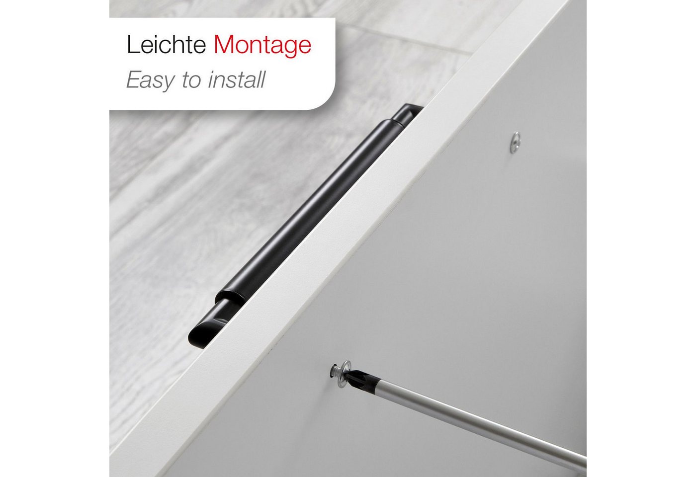 SO-TECH® Möbelgriff Stangengriff E9 echt Edelstahl Ø 16 mm BA 128 - 640 mm (1-St), Bohrlochabstand (BA) 128 mm, schwarz matt, inkl. Schrauben – Bild 4 von 5