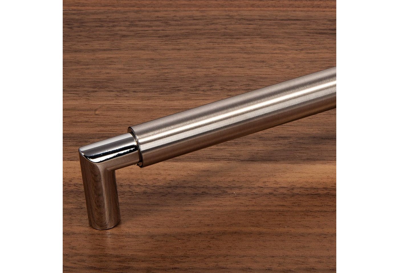 SO-TECH® Möbelgriff Stangengriff E9 echt Edelstahl Ø 16 mm BA 128 - 640 mm (1-St), Bohrlochabstand (BA) 128 mm, silber, inkl. Schrauben – Bild 3 von 5