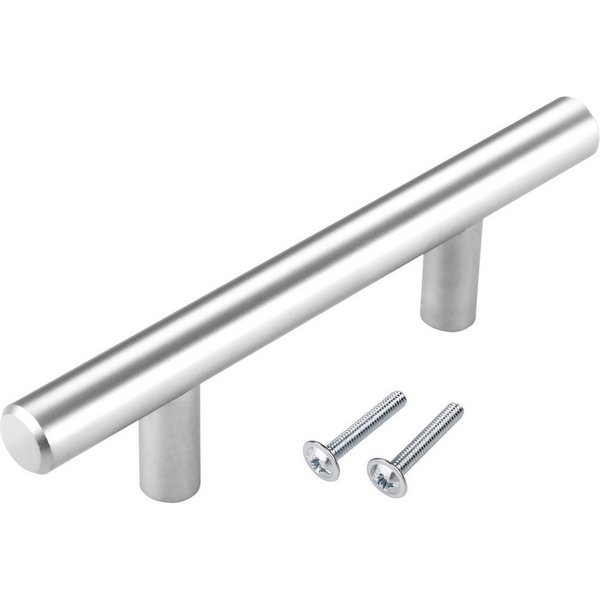 SO-TECH® Möbelgriff Stangengriff G12 Chrom matt Ø 12 mm BA 64 - 480 mm, Lochabstand 64 mm - inkl. Schrauben