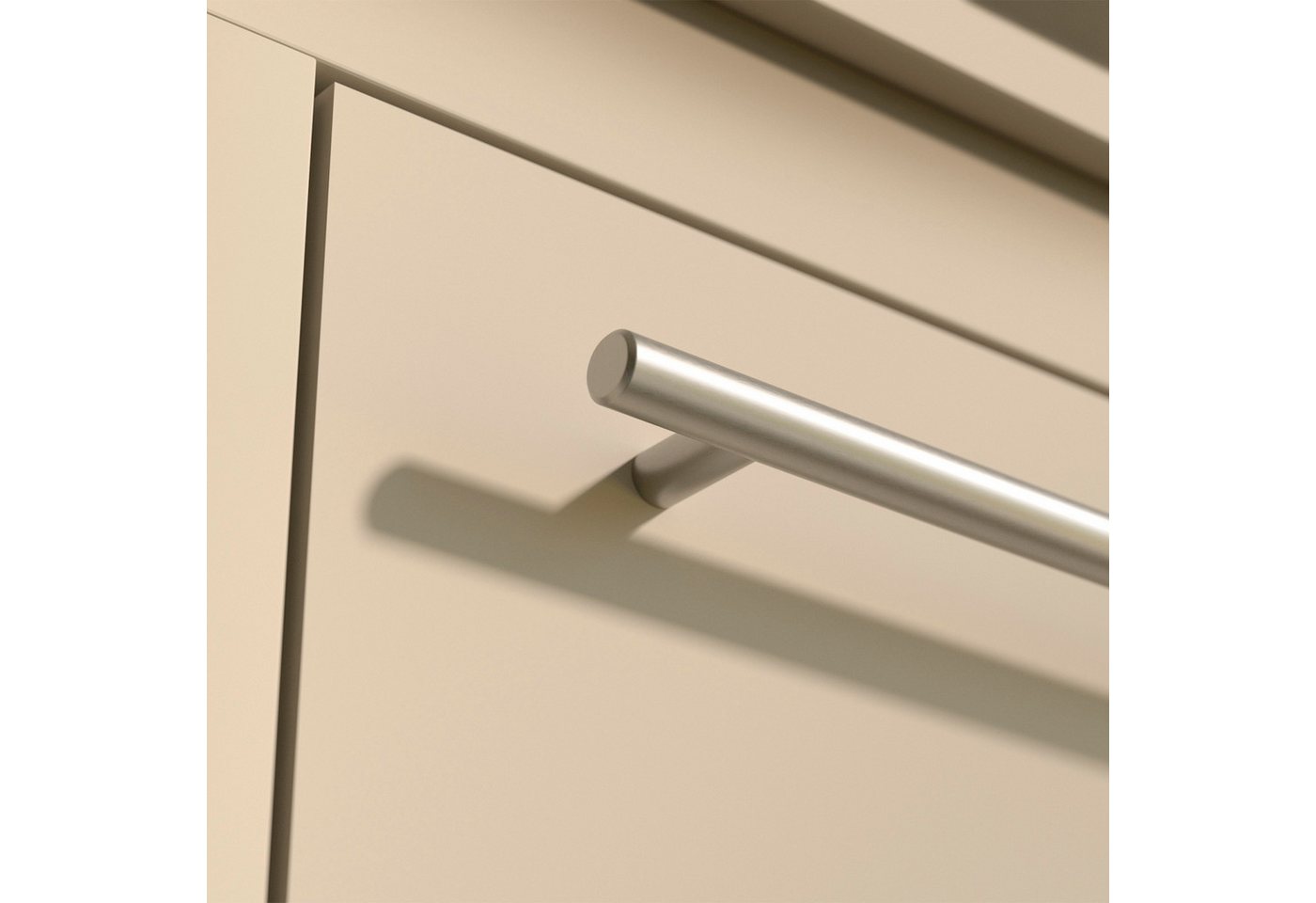 SO-TECH® Möbelgriff Stangengriff G18 Ø 10 mm echt Edelstahlrohr BA 128 - 320 mm, Lochabstand 128 mm, inkl. Schrauben – Bild 5 von 5
