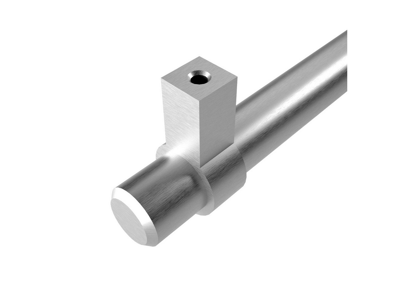 SO-TECH® Möbelgriff Stangengriff G20, Durchm. 14 mm, verschiedene Längen (1-St), Edelstahloptik, Lochabstand 128 mm, 1 Griff mit Schrauben – Bild 4 von 5