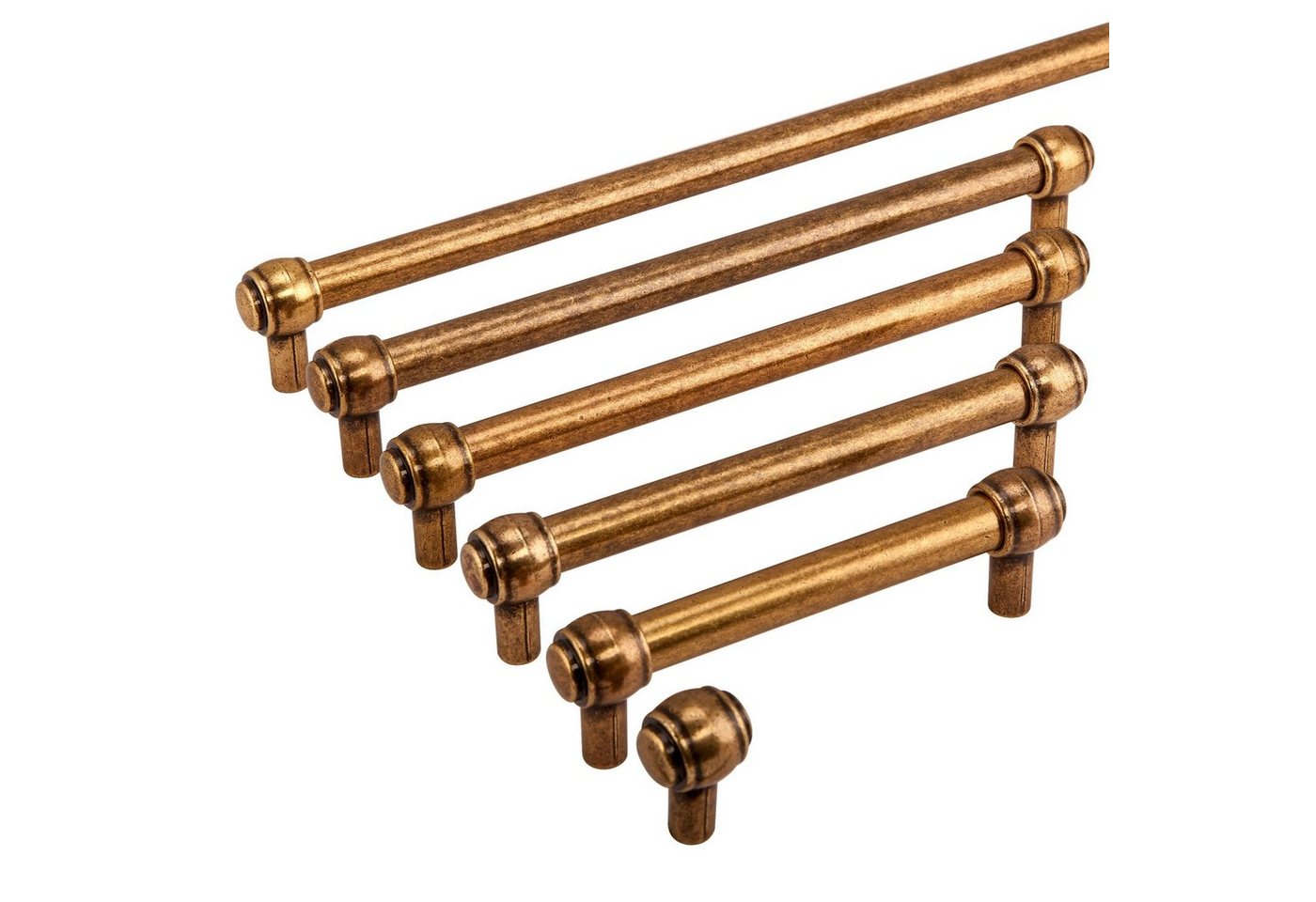SO-TECH® Möbelgriff Stilgriff ALTHEA Altmessingoptik BA 96 - 480 mm - incl. Schr, Küchenknopf - inkl. Schrauben – Bild 3 von 5