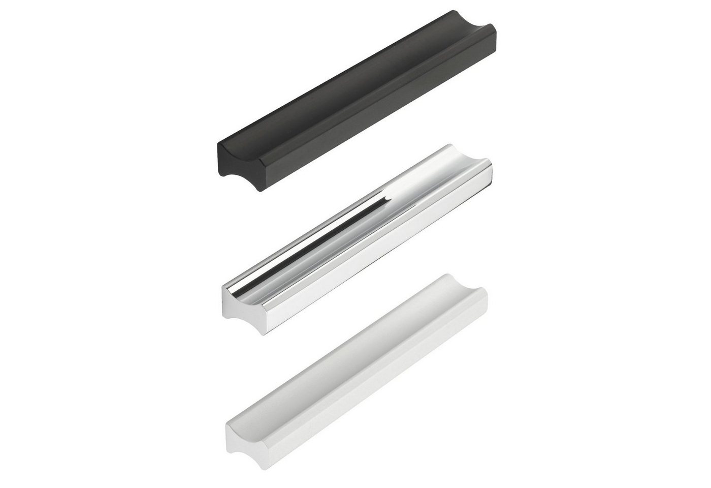 SO-TECH® Möbelgriff STOCKHOLM, Aluminium eloxiert, Lochabstand 32 - 320 mm – Bild 3 von 5