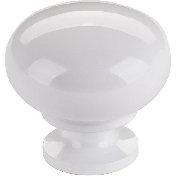 SO-TECH® Möbelknopf Schrankknopf OSCAR Ø 32,5 mm rund (1-St), weiß glänzend inkl. Befestigungsschraube