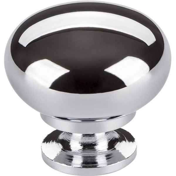 SO-TECH® Möbelknopf Schrankknopf OSCAR Ø 32,5 mm rund (1-St), Chrom poliert inkl. Befestigungsschraube