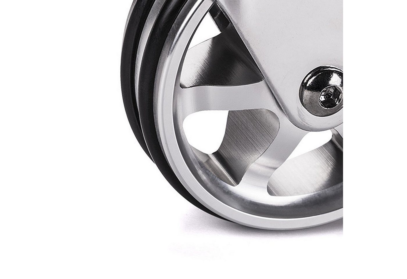 SO-TECH® Möbelrolle Design Möbelrolle BOBBY Ø 75 mm Aluminiumrad Tragkraft bis 5, Tragkraft bis 50 kg mit und ohne Bremse – Bild 2 von 4