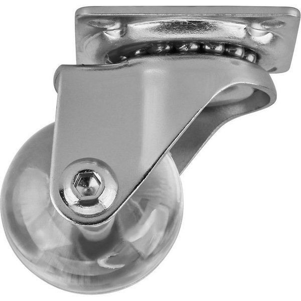 SO-TECH® Möbelrolle SWIFT, Ø 35, 50, 75 mm, belastbar bis 35 kg je Rolle, (4-St), Durchmesser 35 mm, transparent, ohne Feststeller, 4 Stück
