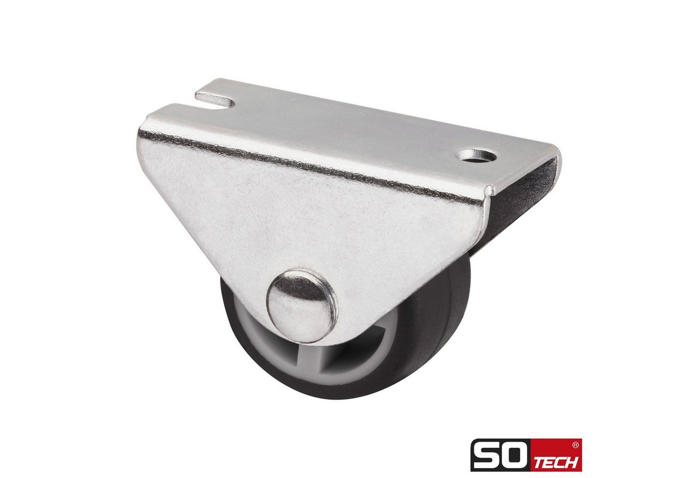 SO-TECH® Möbelrolle Unterbaurolle PASSAU, Ø 25 mm, Kastenrolle für die Unterbaumontage, 8 Stück – Bild 2 von 5