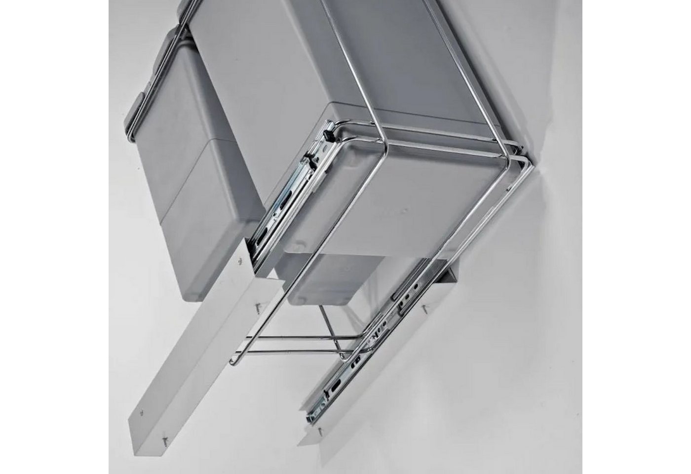 SO-TECH® Mülleimer Abfallsammler Ecofil 24+24L mit Deckel, Abfallsystem für Korpusbreite ab 40 cm – Bild 2 von 5
