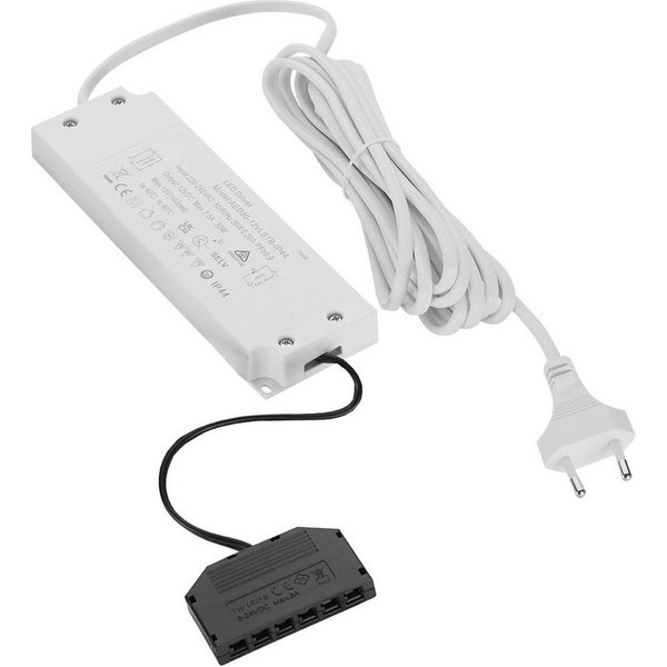 SO-TECH® Netzgerät 12 V mit 6-fach Verteiler (Mini AMP Anschluss) LED Trafo (Ausgangsspannung (Output): 12VDC, Max. 2,5A Max. 30W)