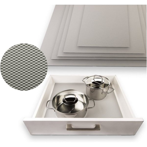 SO-TECH® Schubladeneinsatz Schubladenmatte Orga-Grip Einlegematte silbergrau, für Blum Schubladen mit Breiten 182 - 1082 mm