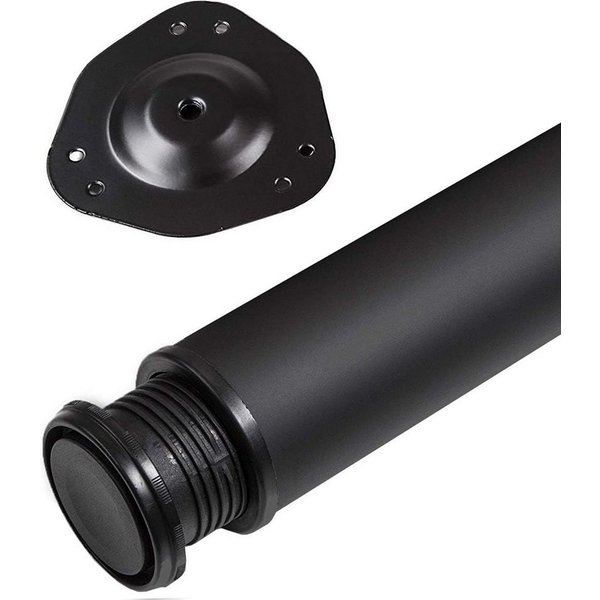 SO-TECH® Tischbein Ø 76 / 80 mm, belastbar bis 75 kg pro Stück, H: 71cm, Stahl, schwarz, höhenverstellbar bis 32mm, 1x