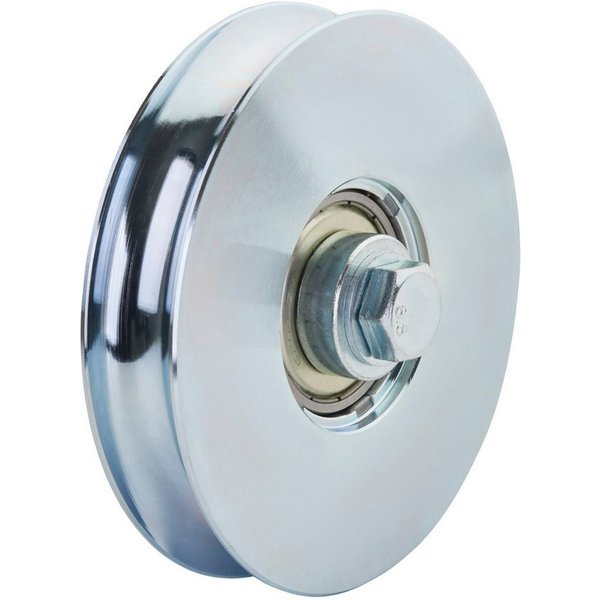 SO-TECH® Torbeschlag Schiebetürbeschlag, Schiebetorrolle oder Laufschiene (1 St), Torrolle, Ø120 (R10), inkl. Montageset, Stahl, verzinkt