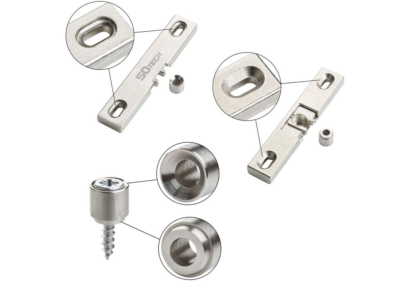 SO-TECH® Türbeschlag Fensterschnäpper Balkontürschnäpper Universalschnäpper, Balkontür Schnäpper Zuhaltekraft V1: 9,5N-10,5N – Bild 3 von 5