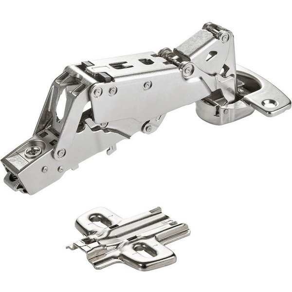 SO-TECH® Türbeschlag Softclose Weitwinkel Scharnier 165° Sensys 8657i (1 St), Eckanschlag Schnellmontage inkl. Montageplatte Höhe 0 mm