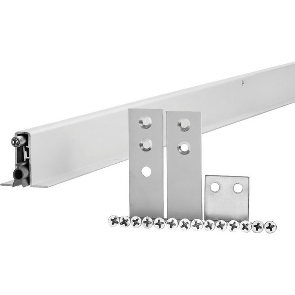 SO-TECH® Türbodendichtung Türdichtung automatisch, Länge um 15cm kürzbar, Alu eloxiert, L: 9.85 cm, (1-St), zum Einfräsen Befestigung seitlich und von unten