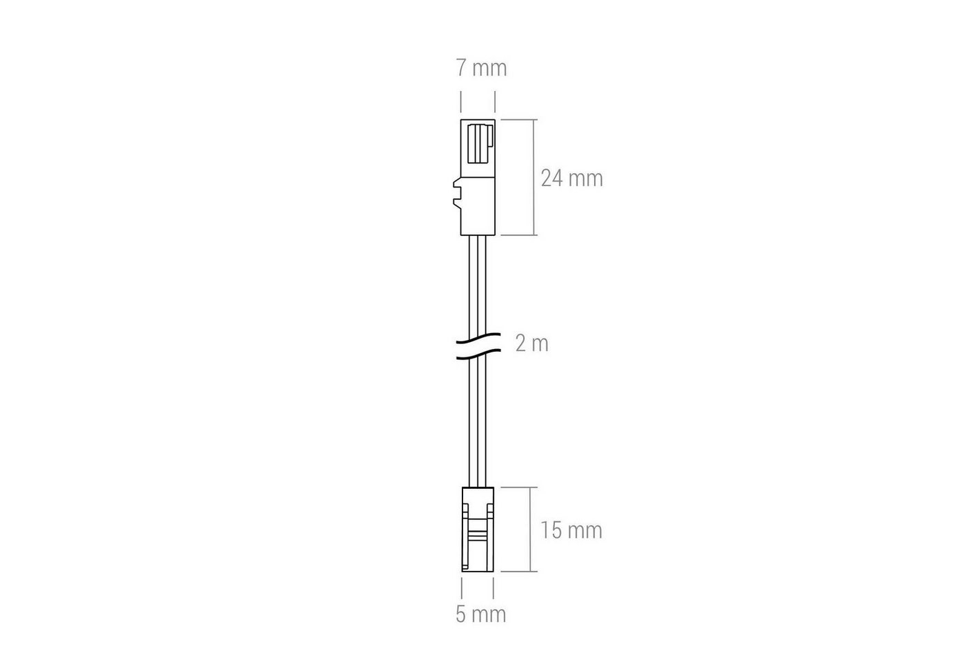 SO-TECH® Verlängerungskabel miniAMP Stecker / Buchse 2000 mm Lampen-Verbindungskabel – Bild 2 von 3