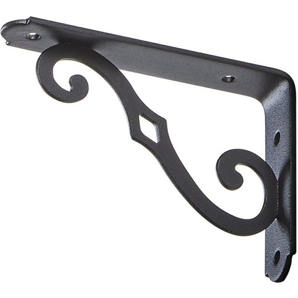 SO-TECH® Wandregalhalter Regalkonsole RK17 schwarz Tragkraft max. 30 kg pro Paar, 1-tlg., 125 x 90 mm