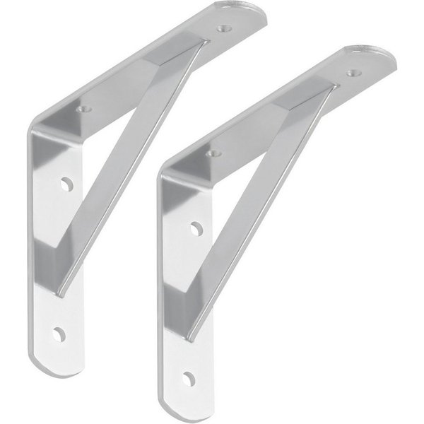 SO-TECH® Wandregalhalter Regalkonsolen mit Querstrebe zur Stabilisierung, 2-tlg., 150 x 125 x 30 mm, verzinkt, pulverbeschichtet