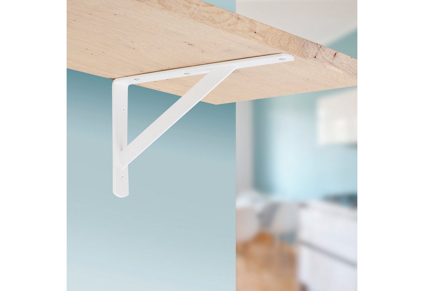 SO-TECH® Wandregalhalter Regalkonsolen mit Querstrebe zur Stabilisierung, 1-tlg., 250 x 150 x 30 mm, weiß, pulverbeschichtet – Bild 2 von 5