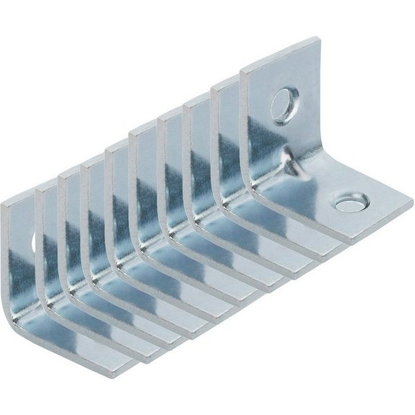 SO-TECH® Winkelverbinder L-Winkel gerade, Stahl verzinkt, Lochung gesenkt, LxB: 2x1.5 mm, (10-St), Möbelwinkel mit Sicke, 20 x 20 x 15 x 1,5 mm