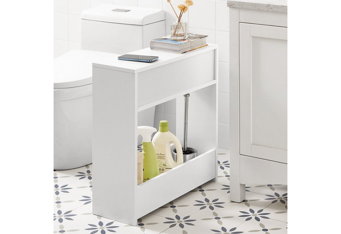 SoBuy Badregal BZR48, Nischenregal Nischenschrank schmales Regal Badezimmerschrank – Bild 4 von 5