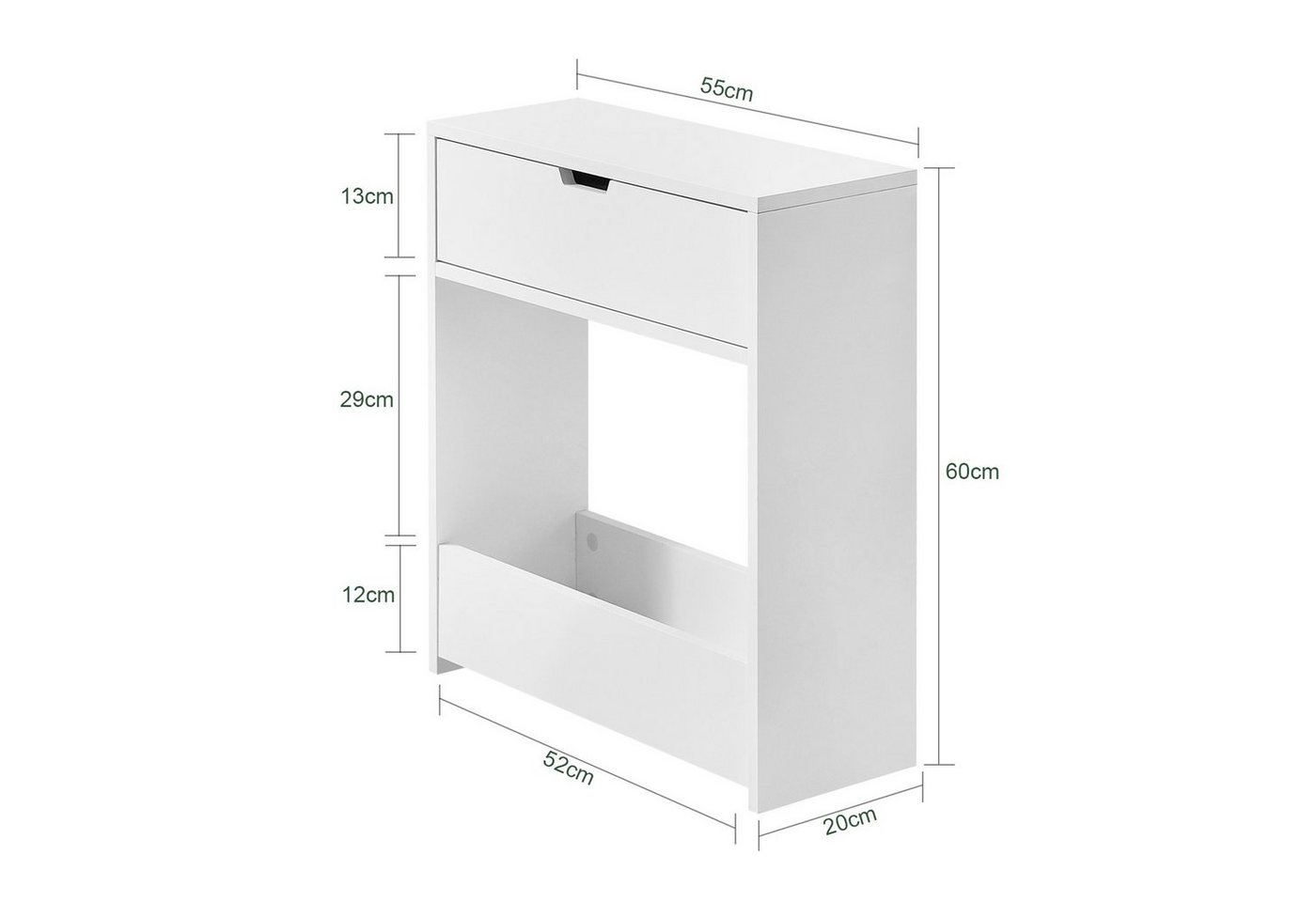 SoBuy Badregal BZR48, Nischenregal Nischenschrank schmales Regal Badezimmerschrank – Bild 5 von 5