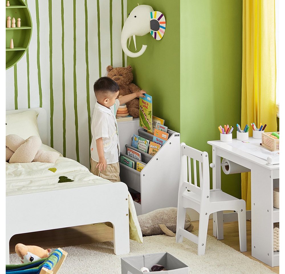 SoBuy Bücherregal KMB76, Kinderregal mit Boxen Aufbewahrungsregal Spielzeugregal Kinderzimmer – Bild 5 von 5