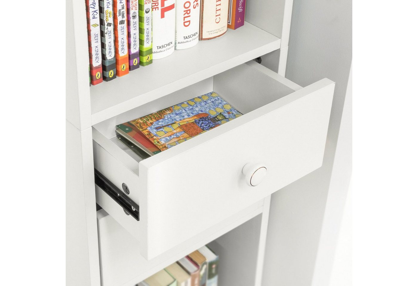 SoBuy Bücherregal STR10, Aktenschrank Hochschrank, mit Schubladen Bücherschrank Standregal Aufbewahrungsregal Büroregal – Bild 5 von 5