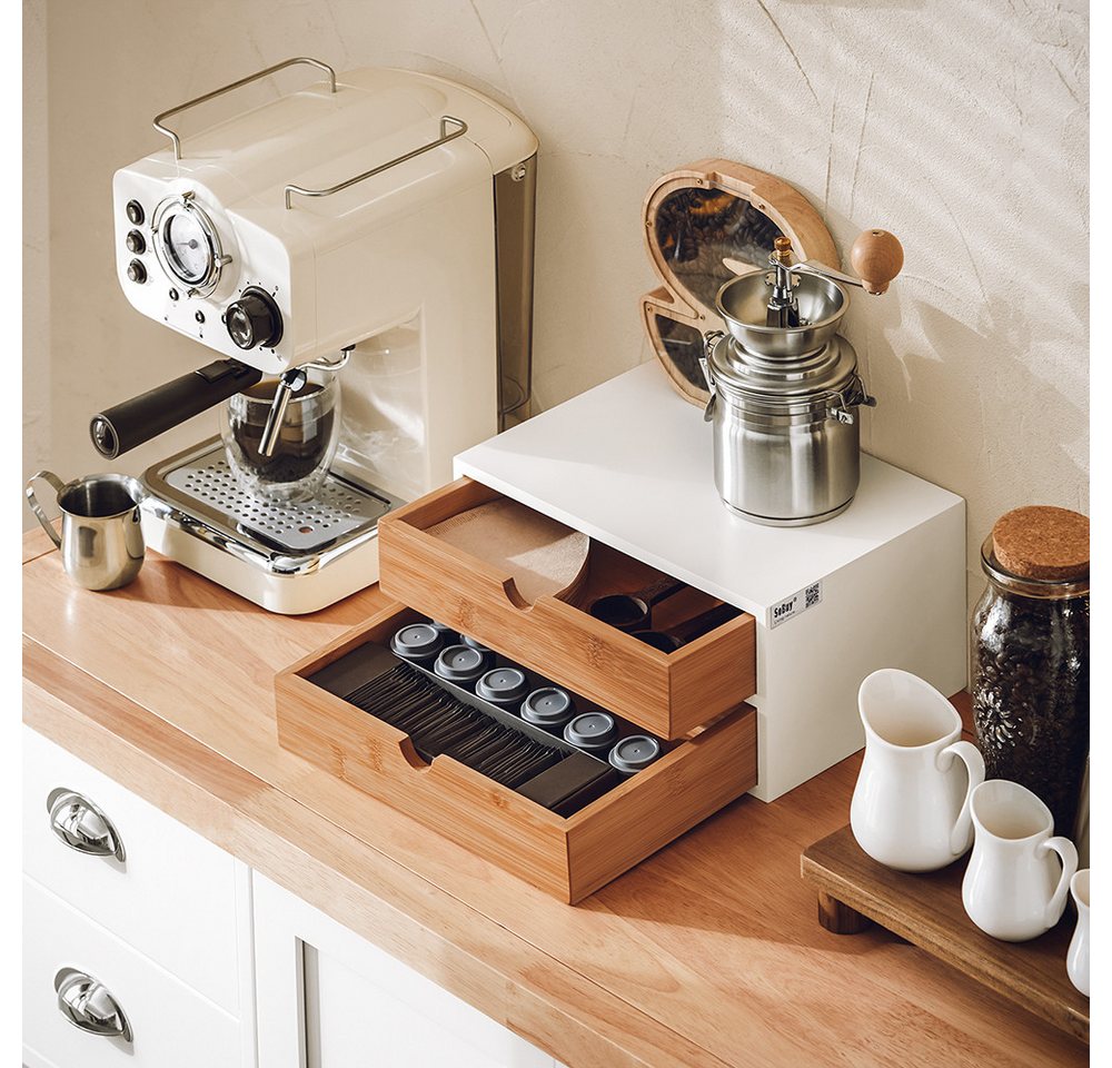 SoBuy Kapselspender FRG180, Kaffeekapsel Box Kapselständer Aufbewahrungsbox Schubladenbox – Bild 3 von 5
