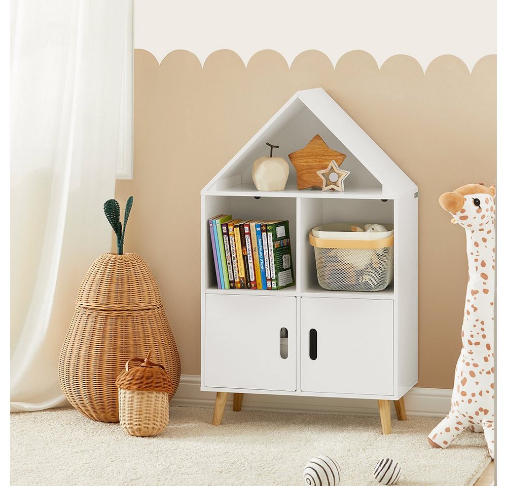 SoBuy Kinderregal KMB58, mit Haus-Design Bücherregal Aufbewahrungsregal Spielzeugregal – Bild 4 von 5