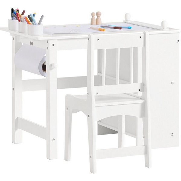 SoBuy Kindersitzgruppe KMB60, Spieltisch Kindermöbel Multifunktions Möbelset, Kindertisch mit 1 Stuhl Kinder Tisch Stuhl Set Maltisch für Kinder