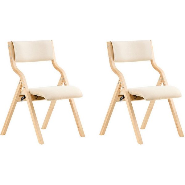SoBuy Klappstuhl FST40, Küchenstuhl, Esszimmerstuhl, Holzstuhl, Faltbar, Küche, Büro, Küchenstuhl mit gepolsterter Sitzfläche und Lehne