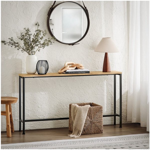 SoBuy Konsolentisch FSB19, Konsolentisch schmal, Sofatisch, Wohnzimmer Flur Büro, Konsolentisch Flurtisch Sideboard Beistelltisch Vintage