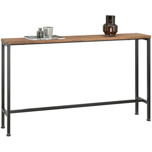 SoBuy Konsolentisch FSB19, Sofatisch schmal, Beistelltisch Flurtisch, Breite 120 cm, Dekotisch Sideboard schmal, Wohnzimmer Flur, vintage