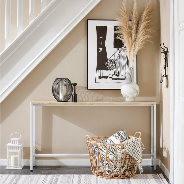 SoBuy Konsolentisch FSB19, Konsolentisch schmal, Sofatisch, Wohnzimmer Flur Büro, Konsolentisch Flurtisch Sideboard Beistelltisch Vintage