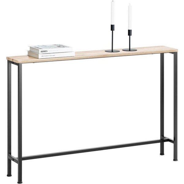 SoBuy Konsolentisch FSB19-XL, Flurtisch schmal, Beistelltisch, Sofatisch Sideboard, Konsolentisch, für Flur Möbel, Büro, schmales Design, Breite 120 cm