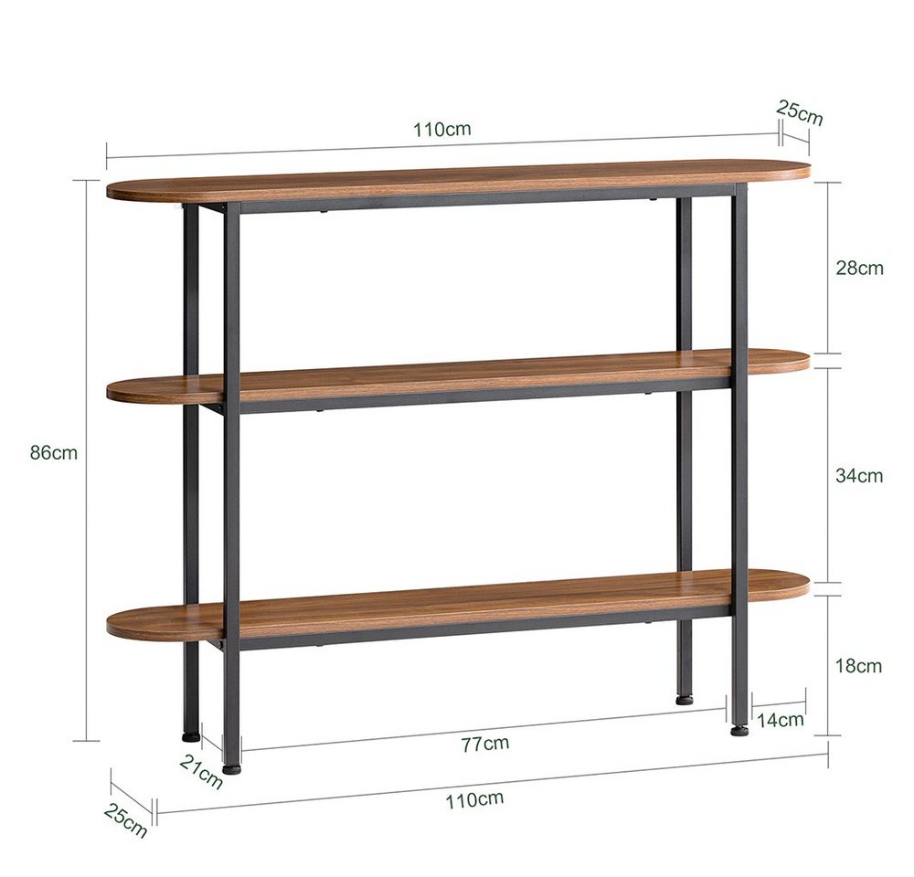 SoBuy Konsolentisch FSB66, Flurtisch Sideboard schmaler Beistelltisch Sofatisch Dekotisch – Bild 5 von 5
