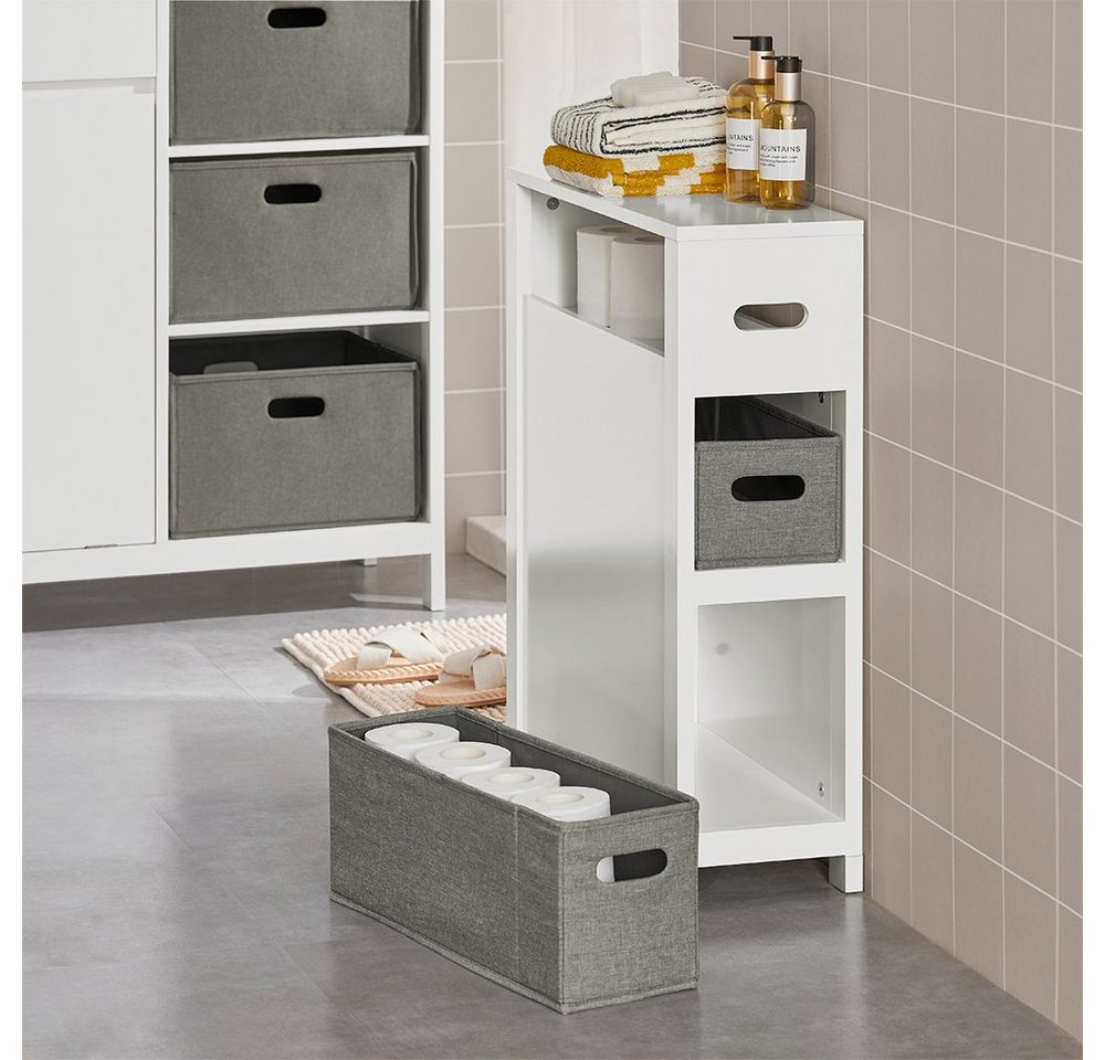 SoBuy Küchenregal BZR83, Nischenregal mit 2 abnehmbaren grauen Körben Badschrank – Bild 2 von 5